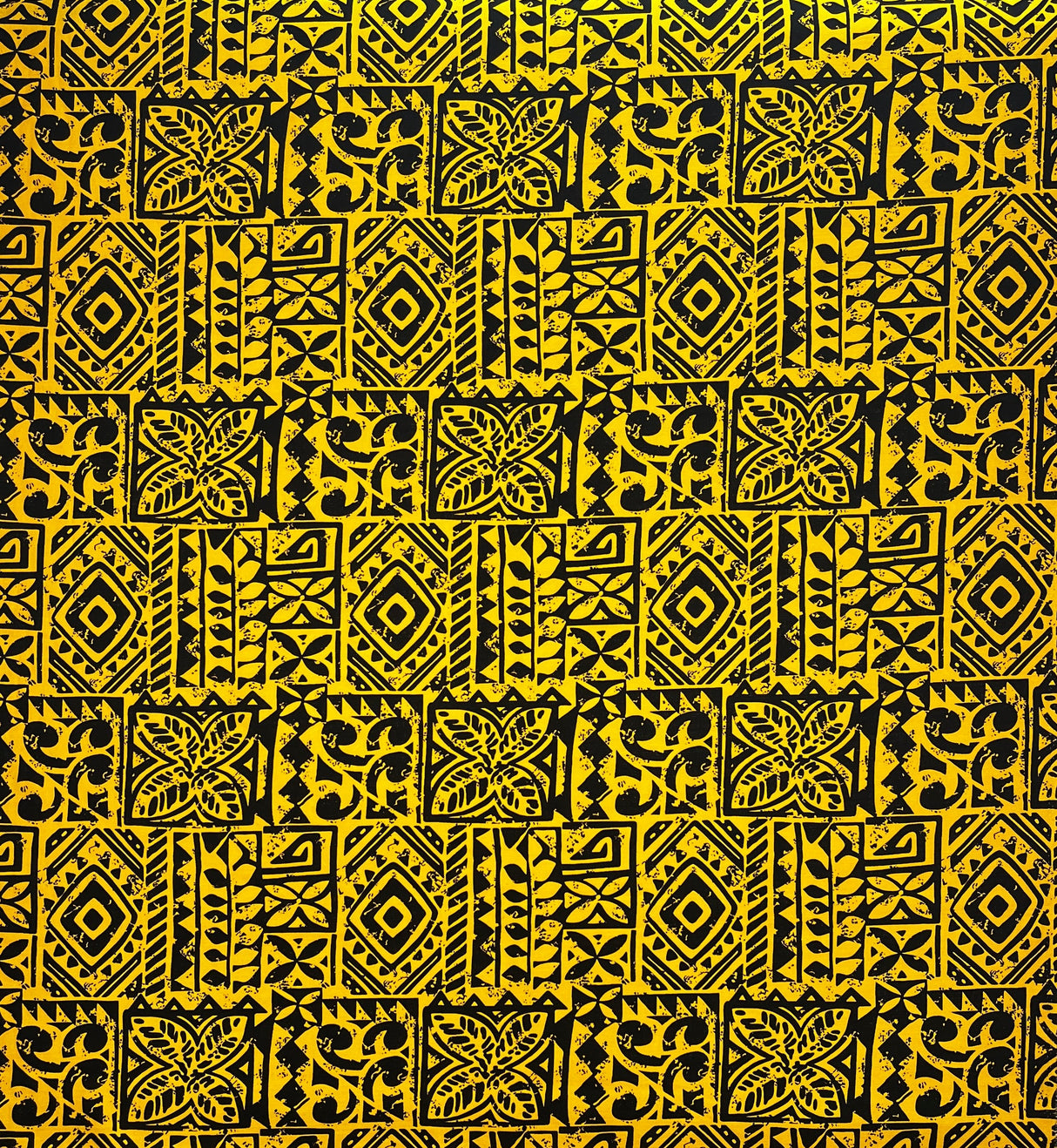 Cotton Barkcloth Fabric Traditional Polynesian Tapa Print