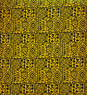 Traditional Polynesian Tapa Light Barkcloth Fabric - Multi Color Polynesian Print, 45" Width (1 Yard)