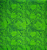 Traditional Polynesian Tapa Monstera Leaves Design Polyester Fabric - Yellow/Navy, 45" Width (1 Yard)