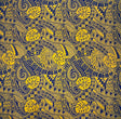 Traditional Polynesian Tapa Monstera Leaves Design Polyester Fabric - Yellow/Navy, Pink/Black, Yellow/Brown, Green/Dark Green, Blue/Dark Blue, 45" Width (1 Yard)