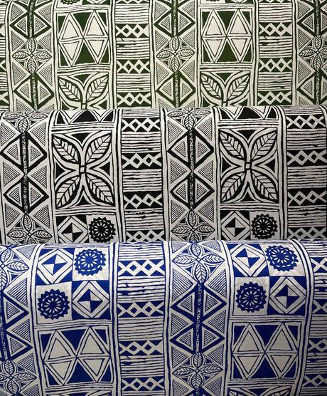 Polyester Tapa Print Fabric Polynesian Traditional