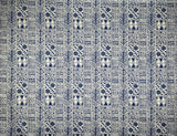 Traditional Polynesian Tapa Polyester Fabric - Black Polynesian Tattoo Print, 60" Width (1 Yard)