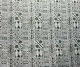 Traditional Polynesian Tapa Polyester Fabric - Black, White, Polynesian Tribal Tattoo Print, 60" Width (1 Yard)