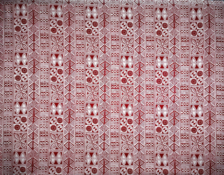 Traditional Polynesian Tapa Polyester Fabric - Black, White, Polynesian Tribal Tattoo Print, 60" Width (1 Yard)