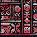 Polyester Peachskin Fabric Traditional Polynesian Tapa Design