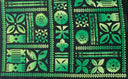 Polyester Peachskin Fabric Traditional Polynesian Tapa Design