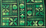Traditional Polynesian Tapa Design Peachskin Fabric - Polynesian Tapa Print, 45" Width (1 Yard)