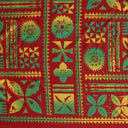 Polyester Peachskin Fabric Traditional Polynesian Tapa Design