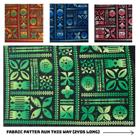 Polyester Peachskin Fabric Traditional Polynesian Tapa Design