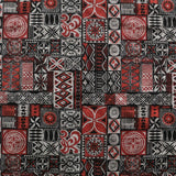 Polyester Fabric Traditional Polynesian Tapa Design