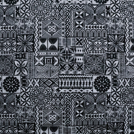 Polyester Fabric Traditional Polynesian Tapa Design