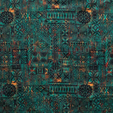 Traditional Polynesian Tapa Design Polyester Fabric - Geometric Polynesian Print, 60" Width (1 Yard)