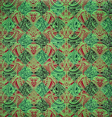 Traditional Polynesian Tattoo All Over Design Polyester Fabric - Red/Black/Yellow, 45" Width (1 Yard)