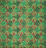 Traditional Polynesian Tattoo All Over Design Polyester Fabric - Red/Black/Yellow, 45" Width (1 Yard)