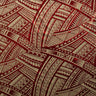 Traditional Polynesian Tattoo Design Polyester Foil Fabric - Royal/White, Beige/Red, Black/Silver, Red/Gold, White/Charcoal, 36" X 60" (1 Yard)