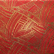 Traditional Polynesian Tattoo Design Polyester Foil Fabric - Royal/White, Beige/Red, Black/Silver, Red/Gold, White/Charcoal, 36" X 60" (1 Yard)