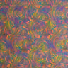 Traditional Polynesian Tattoo Design Watercolor Polyester Fabric - Multicolor Watercolor Print, 36" X 45" (1 Yard)