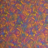 Polyester Fabric Traditional Polynesian Tattoo Watercolor Print