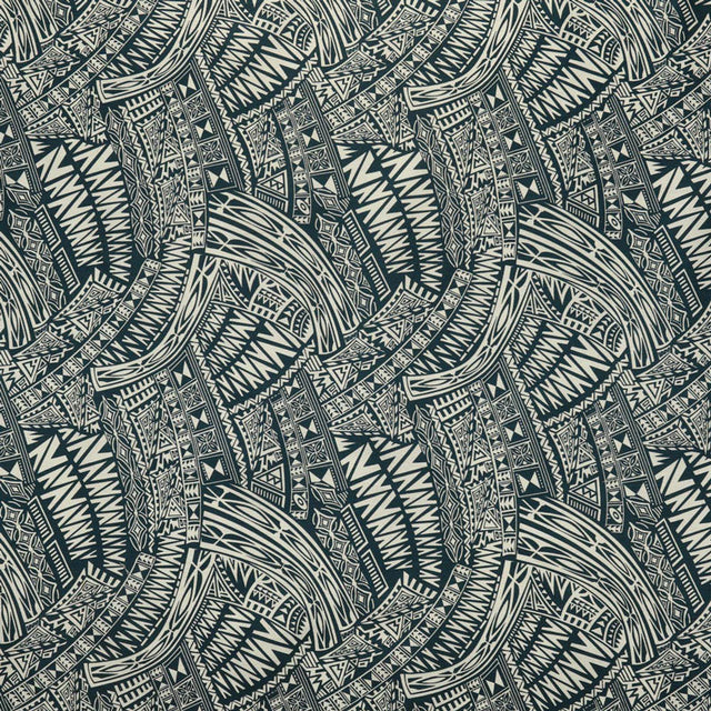 Cotton Polynesian Tattoo Fabric Light Barkcloth