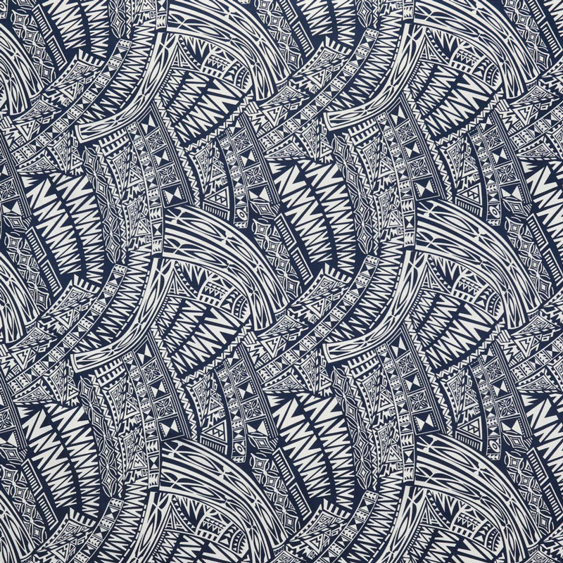 Cotton Polynesian Tattoo Fabric Light Barkcloth