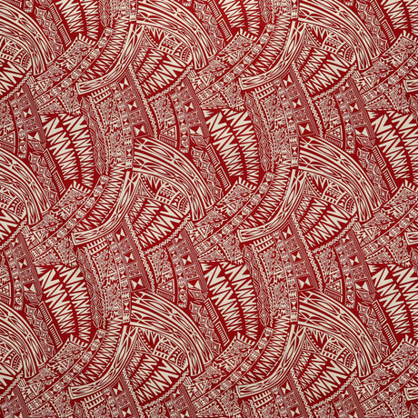Traditional Polynesian Tattoo Cotton Light Bar-Cloth Fabric - Multi Color Polynesian Tribal Tattoo Print, 45" Width (1 Yard)