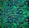 Traditional Polynesian Tattoo Hibiscus Plumeria Swirls Design Cotton Fabric - Blue/ Red, Blue/ Grey, Red/ White, Orange/ Blue, Green/ Navy, 36" X 45" (1 Yard)