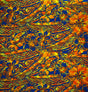 Traditional Polynesian Tattoo Hibiscus Plumeria Swirls Design Cotton Fabric - Orange/ Blue, Blue/ Grey, Red/ White, Blue/ Red, Green/ Navy, 36" X 45" (1 Yard)