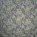 Polyester Cotton Chambray Philodendron Leaves Fabric