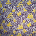 Polyester Cotton Chambray Philodendron Leaves Fabric