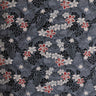 Traditional Polynesian Tattoo Plumeria Tiare Design Peachskin Fabric - Teal, 45" Width (1 Yard)