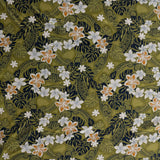 Peachskin Fabric Traditional Polynesian Tattoo Plumeria Tiare Design