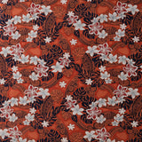 Peachskin Fabric Traditional Polynesian Tattoo Plumeria Tiare Design
