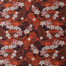 Traditional Polynesian Tattoo Plumeria Tiare Design Peachskin Fabric - Teal, 45" Width (1 Yard)