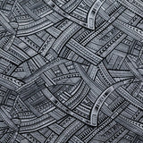 Traditional Polynesian Tattoo Polyester Fabric - All-Over Polynesian Tattoo Print, 60" Width (1 Yard)