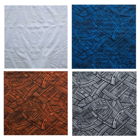 Polyester Fabric Traditional Polynesian Tattoo Print
