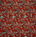 Cotton Barkcloth Polynesian Tattoo Swirl Fabric