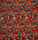 Traditional Polynesian Tattoo Swirl All Over Design 100 Percent Cotton Barkcloth Fabric - Light Barkcloth, All Over Design, 45" Width (1 Yard)