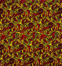 Cotton Barkcloth Polynesian Tattoo Swirl Fabric