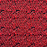 Traditional Polynesian Tattoo Swirl Design Cotton Light Barkcloth Fabric - Jet Black Tribal Print, 36" X 45" (1 Yard)