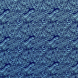 Traditional Polynesian Tattoo Swirl Design Cotton Light Barkcloth Fabric - Jet Black Tribal Print, 36" X 45" (1 Yard)