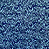 Traditional Polynesian Tattoo Swirl Design Cotton Light Barkcloth Fabric - Jet Black Tribal Swirl, 36" X 45" (1 Yard)