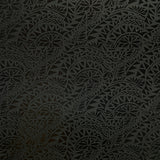 Polyester Foil Fabric Traditional Polynesian Tattoo Water Lily Design