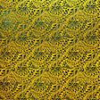 Polyester Foil Fabric Traditional Polynesian Tattoo Water Lily Design