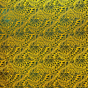 Polyester Foil Fabric Traditional Polynesian Tattoo Water Lily Design