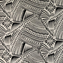 Polyester Flocked Tribal Tattoo Print Fabric