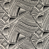 Polyester Flocked Tribal Tattoo Print Fabric