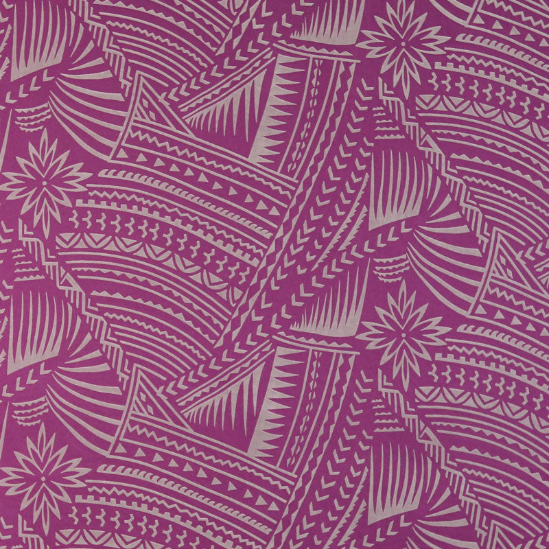 Polyester Flocked Tribal Tattoo Print Fabric