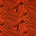 Polyester Flocked Tribal Tattoo Print Fabric