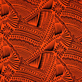 Polyester Flocked Tribal Tattoo Print Fabric