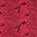 Polyester Flocked Tribal Tattoo Print Fabric